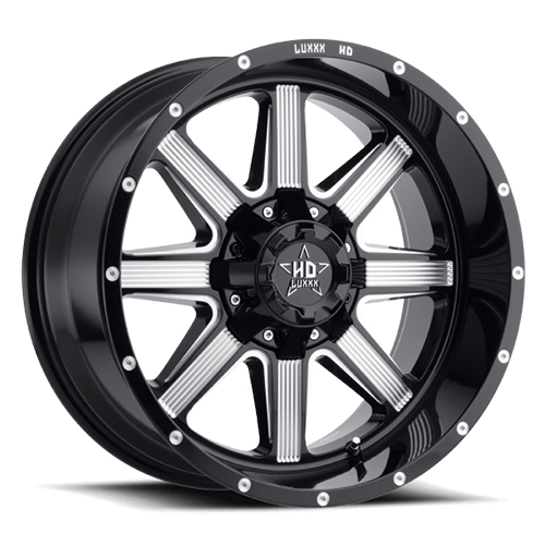 Luxxx HD Offroad LHD-10 Gloss Black Milled - Part Number LHD1020105127139-18D-A1 Luxxx HD Offroad LHD-10 Gloss Black Milled Photo