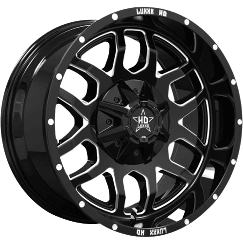 Luxxx HD Offroad LHD-13 Gloss Black Milled - Part Number LHD1320108165170-18K-A1 Luxxx HD Offroad LHD-13 Gloss Black Milled Photo