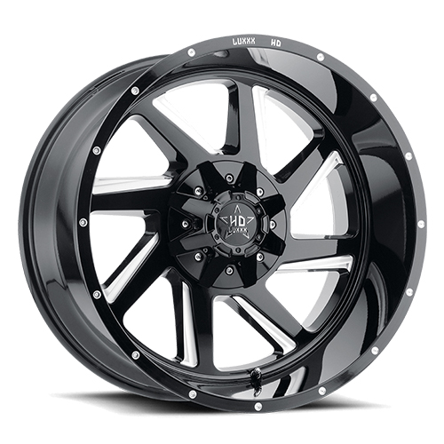 Luxxx HD Offroad LHD-14 Gloss Black Milled - Part Number LHD141795150139+6I-A1 Luxxx HD Offroad LHD-14 Gloss Black Milled Photo