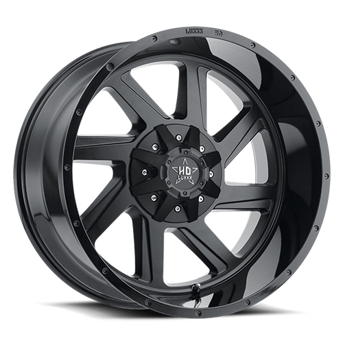 Luxxx HD Offroad LHD-14 Matte Black With Gloss Black Lip - Part Number LHD1422128170-44K-A5 Luxxx HD Offroad LHD-14 Matte Black With Gloss Black Lip Photo