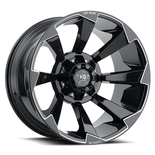 Luxxx HD Offroad LHD-16 Gloss Black Milled - Part Number LHD1622106135139-18I-A1 Luxxx HD Offroad LHD-16 Gloss Black Milled Photo