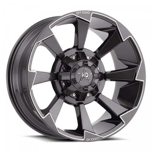 Luxxx HD Offroad LHD-16 Lava Gray Milled - Part Number LHD1622126135139-44G-D1 Luxxx HD Offroad LHD-16 Lava Gray Milled Photo