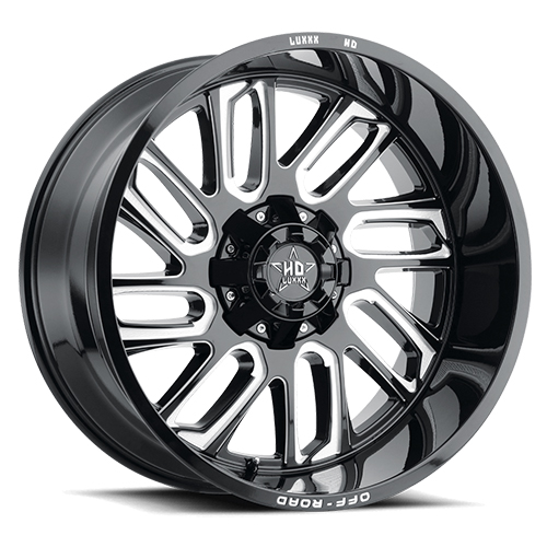 Luxxx HD Offroad LHD-18 Gloss Black Milled - Part Number LHD1824128165-49J-A1 Luxxx HD Offroad LHD-18 Gloss Black Milled Photo