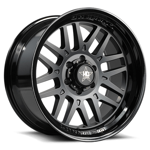 Luxxx HD Offroad LHD-20 Matte Black With Gloss Black Lip - Part Number LHD2020106135-18E-A5 Luxxx HD Offroad LHD-20 Matte Black With Gloss Black Lip Photo