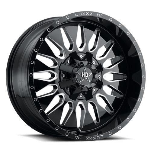 Luxxx HD Offroad LHD-24 Gloss Black Milled - Part Number LHD2420105139150-18I-A1 Luxxx HD Offroad LHD-24 Gloss Black Milled Photo