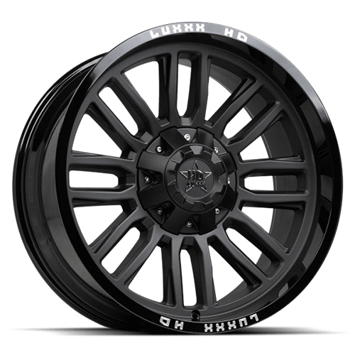 Luxxx HD Offroad LHD-26 Matte Black With Gloss Black Lip - Part Number LHD2620106135139-18G-A5 Luxxx HD Offroad LHD-26 Matte Black With Gloss Black Lip Photo