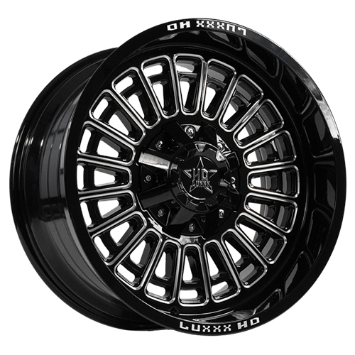 Luxxx HD Offroad LHD-27 Gloss Black Milled - Part Number LHD2720108165180-18K-A1 Luxxx HD Offroad LHD-27 Gloss Black Milled Photo