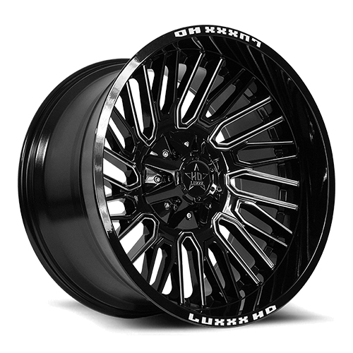 Luxxx HD Offroad LHD-28 Gloss Black Milled - Part Number LHD2822128165170-44K-A1 Luxxx HD Offroad LHD-28 Gloss Black Milled Photo