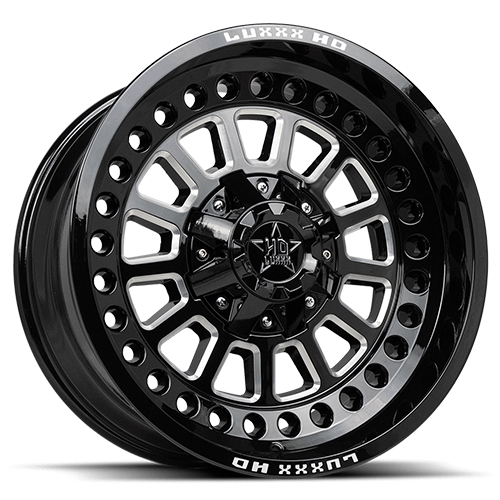 Luxxx HD Offroad LHD-33 Gloss Black Milled - Part Number LHD3318951271397-12D-A1 Luxxx HD Offroad LHD-33 Gloss Black Milled Photo