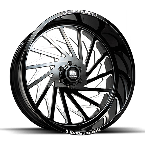 HD Pro Forged Hawker HDP08 Gloss Black Milled Directional - Part Number FORGEDHDP08-241261397-44G-A1-R HD Pro Forged Hawker HDP08 Gloss Black Milled Directional Photo