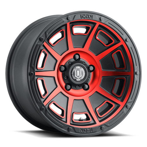 Icon Alloys Victory Satin Black Red - Part Number 3017856547SBRT Icon Alloys Victory Satin Black Red Photo