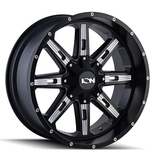 Ion Alloy 184 Satin Black W/ Milled Spokes - Part Number 184-8978M18 Ion Alloy 184 Satin Black W/ Milled Spokes Photo
