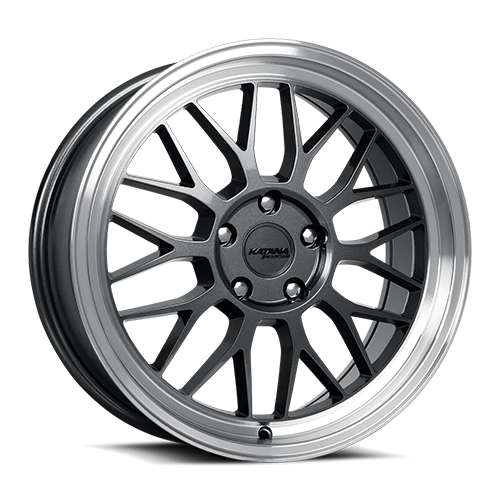 Katana KR06 Gloss Gunmetal W/ Machined Lip - Part Number KR06-188054GML Katana KR06 Gloss Gunmetal W/ Machined Lip Photo