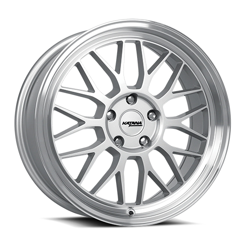 Katana KR06 Gloss Silver W/ Machined Lip - Part Number KR06-188050GSL Katana KR06 Gloss Silver W/ Machined Lip Photo