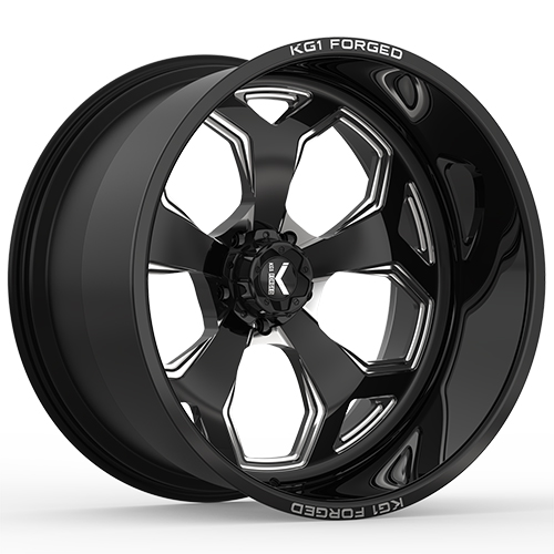 KG1 Forged Knox KF008 Gloss Black Machined - Part Number KF008221250GM KG1 Forged Knox KF008 Gloss Black Machined Photo