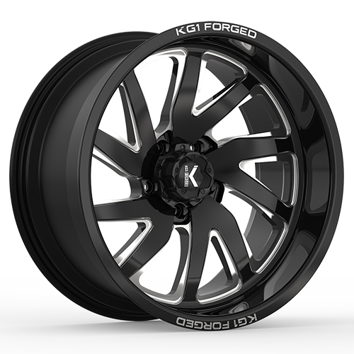 KG1 Forged Vile KF004 Gloss Black Machined - Part Number KF004221087GM KG1 Forged Vile KF004 Gloss Black Machined Photo