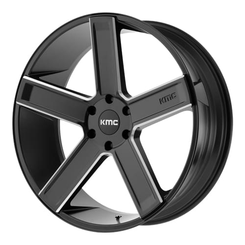 KMC KM702 Deuce Satin Black W/ Milled Spokes - Part Number KM70222968930 KMC KM702 Deuce Satin Black W/ Milled Spokes Photo