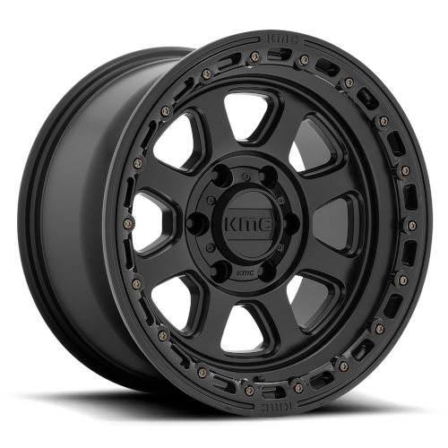 KMC KM548 Chase Satin Black W/ Gloss Black Lip - Part Number KM54879080700 KMC KM548 Chase Satin Black W/ Gloss Black Lip Photo