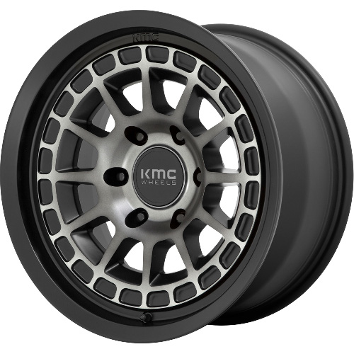 KMC KM719 Canyon Satin Black W/ Gray Tint - Part Number KM71978568400 KMC KM719 Canyon Satin Black W/ Gray Tint Photo