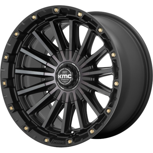 KMC KM102 Signal Satin Black W/ Gray Tint - Part Number KM10279067412N KMC KM102 Signal Satin Black W/ Gray Tint Photo
