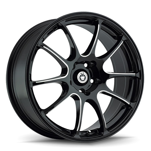 Konig Illusion 24 Gloss Black W/ Machined Spokes Photo