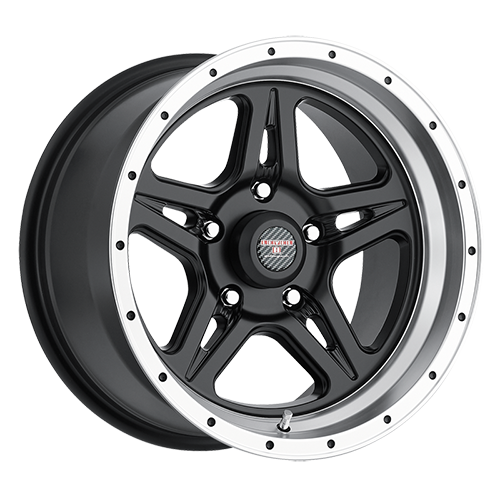 Level 8 Strike 5 Matte Black W/ Machined Lip - Part Number 2090ST5125150B10 Level 8 Strike 5 Matte Black W/ Machined Lip Photo