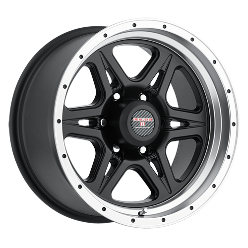Level 8 Strike 6 Matte Black W/ Machined Lip - Part Number 1890ST6256135B88 Level 8 Strike 6 Matte Black W/ Machined Lip Photo