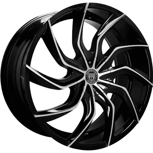Lexani Matisse 669 Gloss Black W/ Milled Spokes - Part Number 669-2290-13-32BG Lexani Matisse 669 Gloss Black W/ Milled Spokes Photo