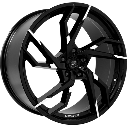 Lexani Alpha 693 Gloss Black W/ Machined Tips - Part Number 693-2290-66-38MBT Lexani Alpha 693 Gloss Black W/ Machined Tips Photo
