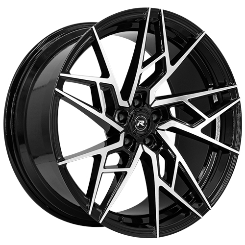 Lexani Ascari Z03 Gloss Black W/ Machined Face - Part Number Z03-2290-66-42MB Lexani Ascari Z03 Gloss Black W/ Machined Face Photo