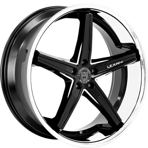 Lexani Fiorano 679 Black W Chrome Lip - Part Number 679-2290-30-40BGS Lexani Fiorano 679 Black W Chrome Lip Photo