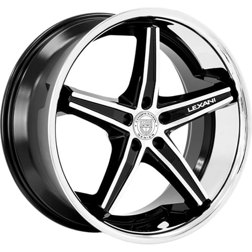 Lexani Fiorano 679 Gloss Black Machined W/ SS Lip - Part Number 679-2410-85-20SS Lexani Fiorano 679 Gloss Black Machined W/ SS Lip Photo