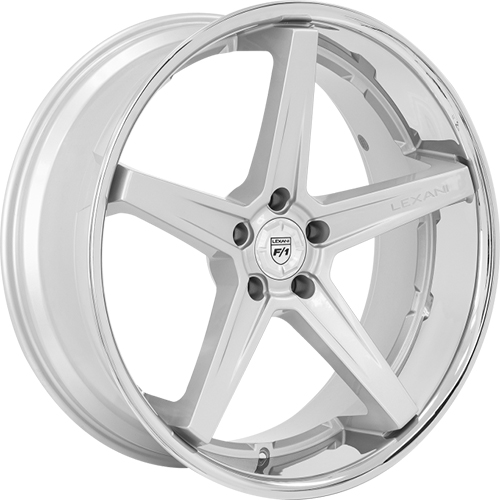 Lexani Savage 5 684 Silver W SS Lip - Part Number 684-2290-30-40SLSS Lexani Savage 5 684 Silver W SS Lip Photo