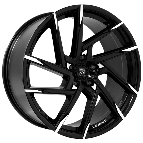 Lexani Senna 692 Gloss Black W/ Machined Spoke Tips