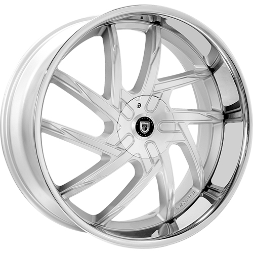 Lexani Senna 692 Silver Machined W/ Stainless Lip - Part Number 692-2610-70-30SMS Lexani Senna 692 Silver Machined W/ Stainless Lip Photo