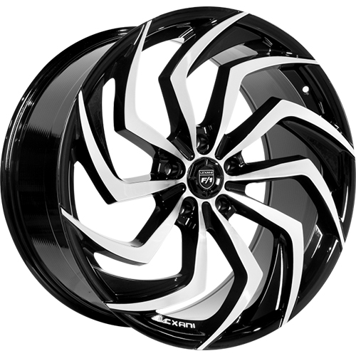 Lexani Shadow 698 Gloss Black W/ Machined Face - Part Number 698-2290-61-15MB Lexani Shadow 698 Gloss Black W/ Machined Face Photo