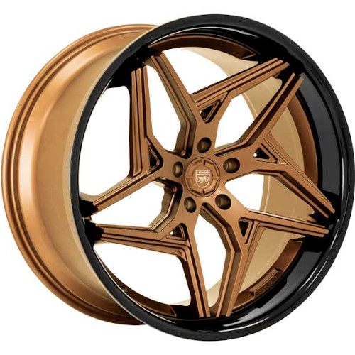 Lexani Spyder 677 Satin Bronze W/ Gloss Black Lip - Part Number 677-2290-13-15BZSSB Lexani Spyder 677 Satin Bronze W/ Gloss Black Lip Photo