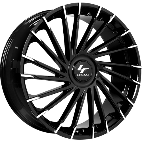 Lexani Wraith XL 696 Gloss Black W/ Machined Tips - Part Number 696-2410-85-35MBT Lexani Wraith XL 696 Gloss Black W/ Machined Tips Photo