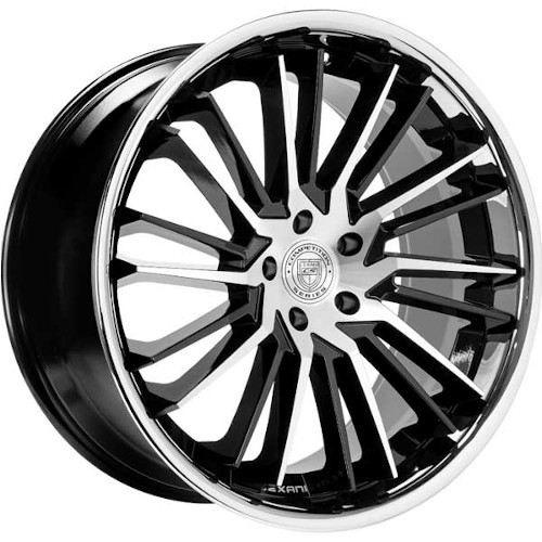 Lexani Virage 676 Black W Brushed Face - Part Number 676-2085-66-35BMS Lexani Virage 676 Black W Brushed Face Photo