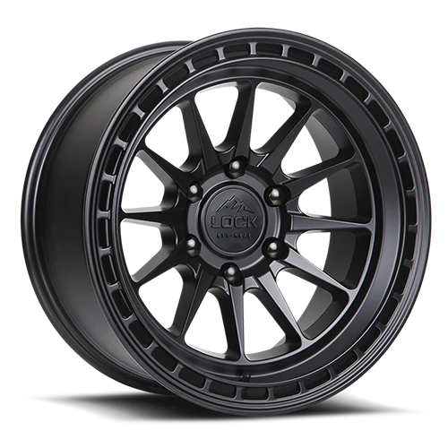 Lock Offroad Baja Matte Black W/ Matte Black Ring - Part Number BAJA-7957MB12N Lock Offroad Baja Matte Black W/ Matte Black Ring Photo