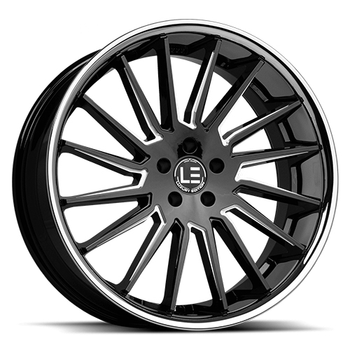 Luxxx LE LUX LE9 Gloss Black Milled With Stainless Lip - Part Number LUXLE9SSL24106135+35E-A1 Luxxx LE LUX LE9 Gloss Black Milled With Stainless Lip Photo