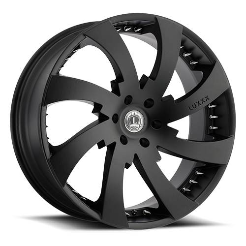 Luxxx LUX 12 Satin Black With Chrome Spike Rivets - Part Number LUX1224105115+15C-B11 Luxxx LUX 12 Satin Black With Chrome Spike Rivets Photo