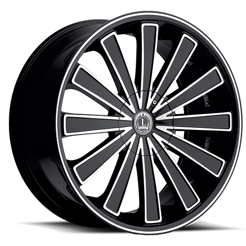 Luxxx LUX 4 Gloss Black With Machined Face - Part Number LUX422955115120+15C-A2 Luxxx LUX 4 Gloss Black With Machined Face Photo