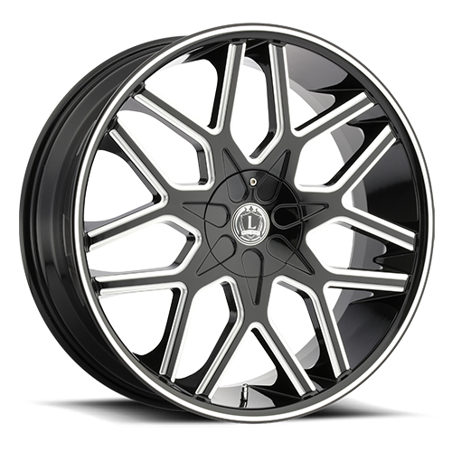 Luxxx LUX 7 Gloss Black Milled - Part Number LUX722956135139+30E-A1 Luxxx LUX 7 Gloss Black Milled Photo