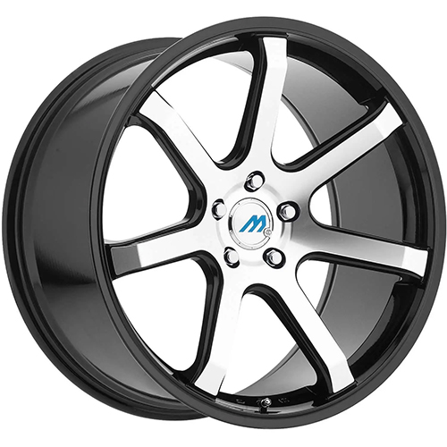 Mach Euro Concave ME-7 Gloss Black W/ Machined Face - Part Number ME7-2095KK35FGBMF Mach Euro Concave ME-7 Gloss Black W/ Machined Face Photo