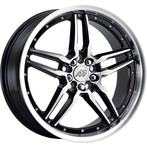 Mach Performance MP-57 Gloss Black W/ Machined Face & Lip - Part Number MP57-1880C42FGBFL Mach Performance MP-57 Gloss Black W/ Machined Face & Lip Photo