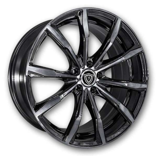 Marquee Wheels M4408 Black Machined W/ Smoked Tint