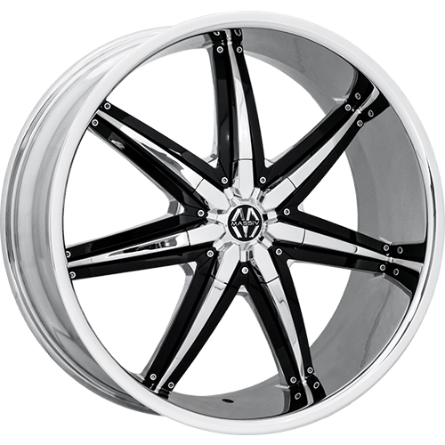 Massiv MAS923 Chrome W/ Black Inserts - Part Number MAS923-22813CB Massiv MAS923 Chrome W/ Black Inserts Photo
