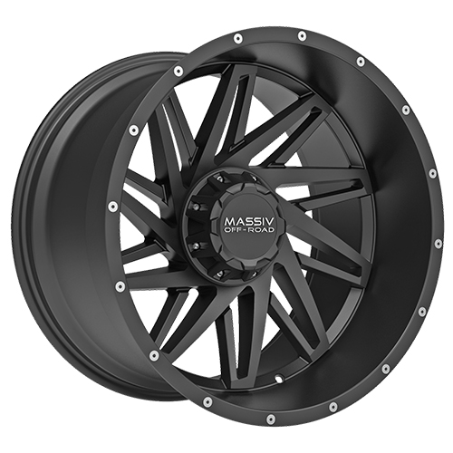 Massiv Off-Road MAS-OR3 Satin Black W/ Milled Rivets - Part Number MAS-OR3-21206-N44F Massiv Off-Road MAS-OR3 Satin Black W/ Milled Rivets Photo