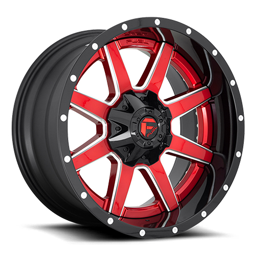 Fuel Offroad Maverick D250 Gloss Red W/ Milled Spokes - Part Number D25022201747 Fuel Offroad Maverick D250 Gloss Red W/ Milled Spokes Photo